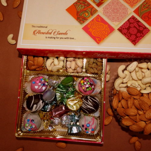 Gift Hamper in Bhopal Dry Fruits + Truffles + Chocolates ChoconNuts