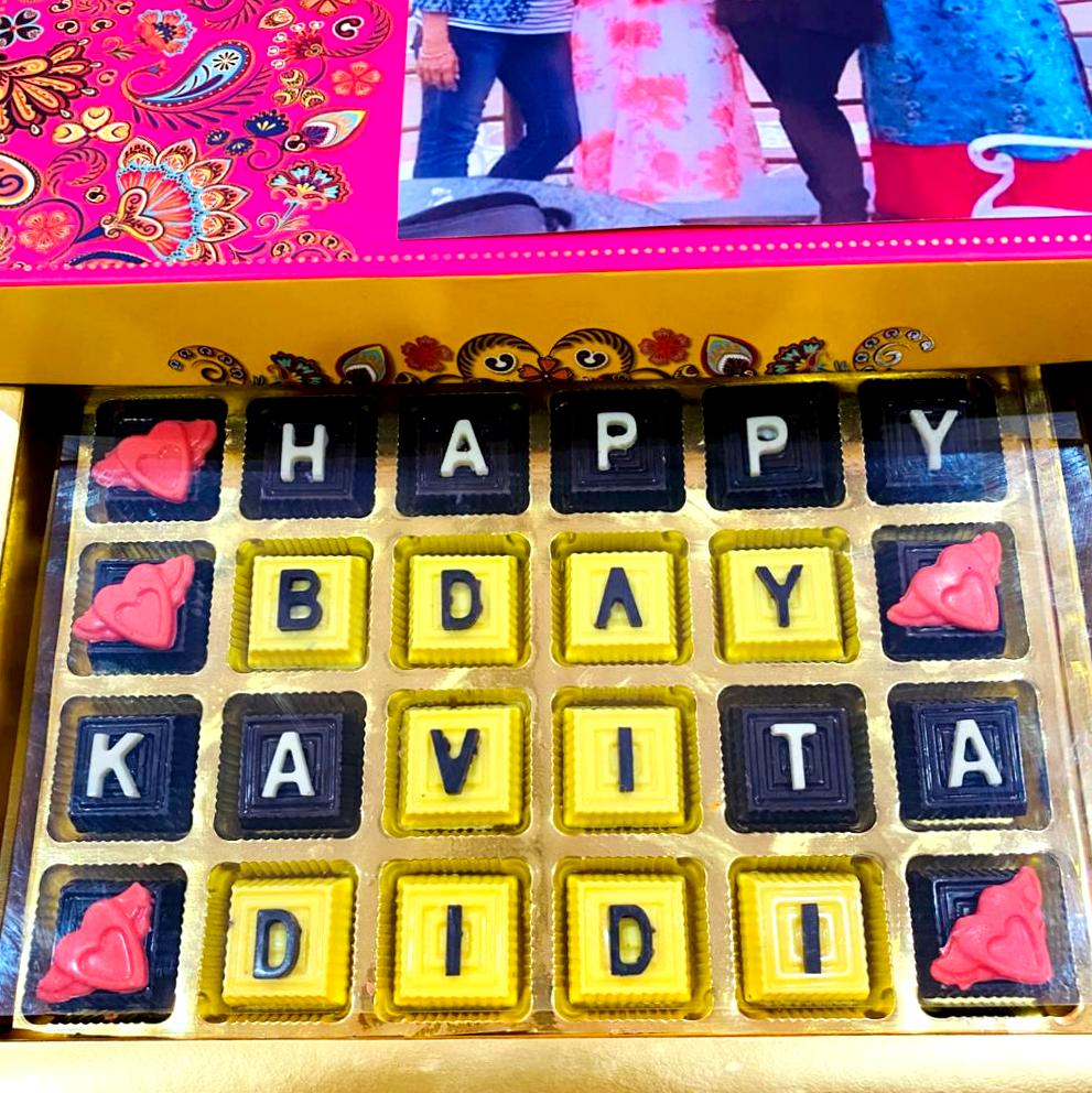 Custom Text Messages on Chocolates Order Online in